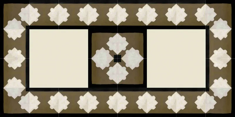 Baldosas calcáreas diseño guarda estilo puzzle.