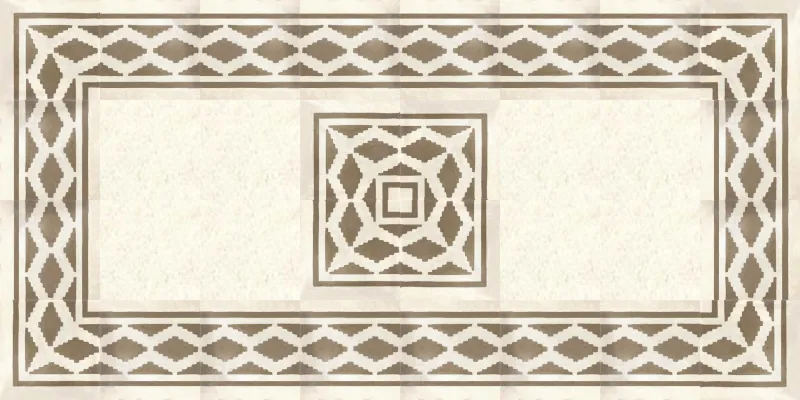 Baldosa calcárea guarda o contorno diseño rombos